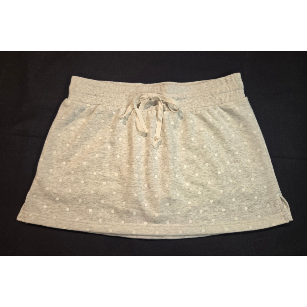 AS Revival Heather Grey Polka Dot Skort Drawstring Waist Size L NWT